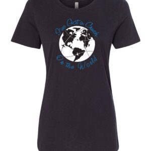 Crush on World - Fitted Tee with Blue Foil